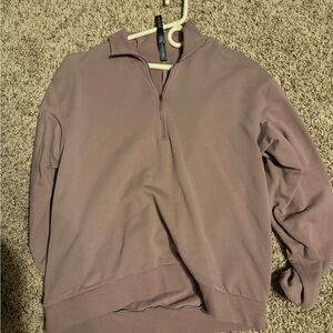 French terry oversized half zip